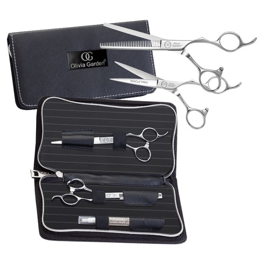Set foarfece Silkcut 5.75 Olivia Garden Tuns+Filat+Brici+Lame 2 Set foarfece Silkcut 5.75 Olivia Garden Tuns+Filat+Brici+Lame - imagine 2