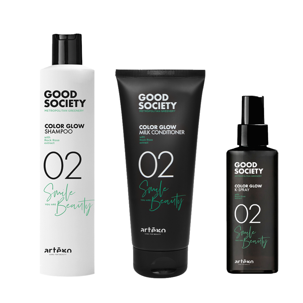 ARTEGO COLOR GLOW SET ÎNGRIJIRE COMPLETĂ PĂR VOPSIT (set profesional) - șampon 250 ml + balsam 200 ml + spray bifazic k-spray 150 ml 2 ARTEGO COLOR GLOW SET ÎNGRIJIRE COMPLETĂ PĂR VOPSIT (set profesional) - șampon 250 ml + balsam 200 ml + spray bifazic k-spray 150 ml 1
