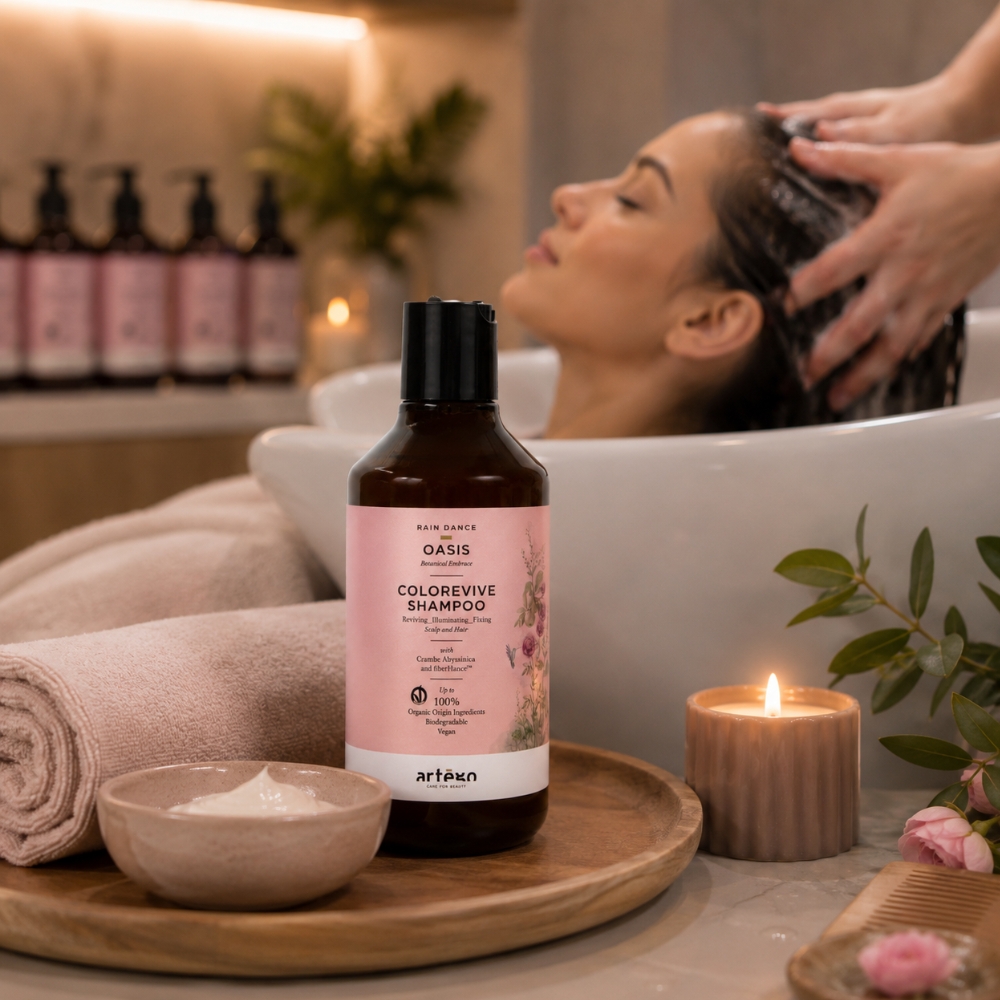Șampon profesional pentru păr vopsit Oasis Colorevive Shampoo RAIN DANCE 300ml pentru protecția culorii 2 Șampon profesional pentru păr vopsit Oasis Colorevive Shampoo RAIN DANCE 300ml pentru protecția culorii - imagine 2