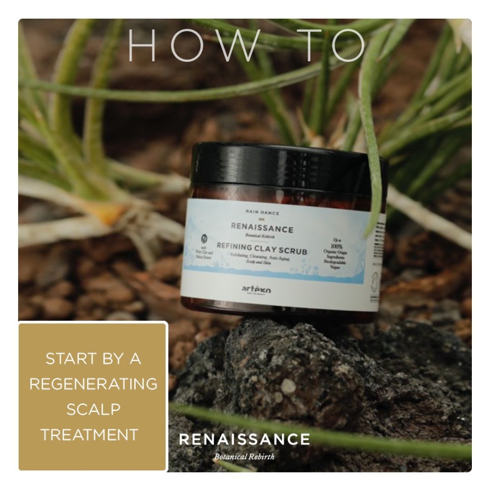 Scrub profesional de scalp Renaissance Refining Clay Scrub RAIN DANCE 500ml pentru curățare și detoxifiere 2 Scrub profesional de scalp Renaissance Refining Clay Scrub RAIN DANCE 500ml pentru curățare și detoxifiere - imagine 2