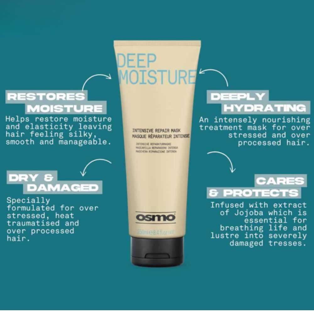 Mască profesională de hidratare și reparare intensă a părului Deep Moisture OSMO 250 ml 2 Mască profesională de hidratare și reparare intensă a părului Deep Moisture OSMO 250 ml - imagine 2