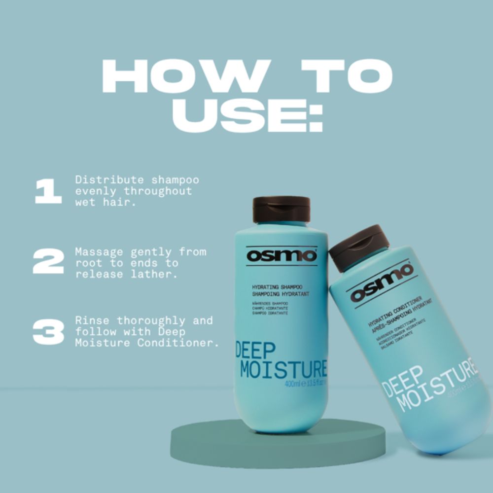Șampon profesional de hidratare profundă a părului Deep Moisture OSMO 400 ml 6 Șampon profesional de hidratare profundă a părului Deep Moisture OSMO 400 ml - imagine 6